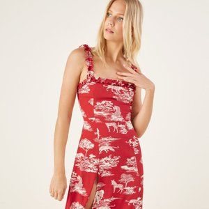 Reformation - Red Arielle Dress in Nairobi Print
